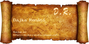 Dajka Renátó névjegykártya
